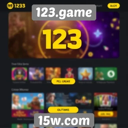 Interface do usuário do site 123.game é intuitiva